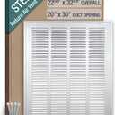 20 x 30 Inch (Duct Opening) Return Air Filter Grille for 1 Inch Filters, HVAC Vent Cover for Wall & Ceiling, Powder-Coated Steel with Removable Door