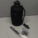 1 Gallon Water Bottle Insulated | Thickened Stainless Steel Vacuum Metal Water Jug | Portable Sports Large for Gym and Hiking with Straw, Carrier Bag, Handle Strap | BPA-Free 128 oz (Advanced Black)