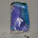 Sexy Women Color Block Swimsuit, Rhinestone Halter Thong Low Rise Bikini Set, Vacation Beach Pool Party Bathing Suits (Medium, Light Blue & Dark Blue)