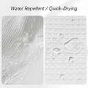 PANGSINNE White Shower Curtain for Bathroom 84 Inches Long, Waffle Textured Heavy Duty Extra Long Waterproof 256GSM Weighted Beige Shower Curtains with 12 Metal Hooks, 72Wx84H