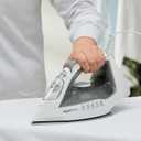 Amazon Basics Steam Iron for Clothes with Safety Auto Shut-Off, Handheld Garment Steamer, Wrinkle Remover, Stainless Steel Soleplate, Anti-Drip, 1700-Watt, 1.62ft, Gray