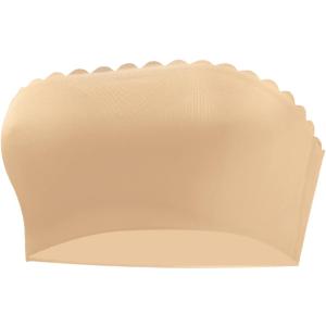 Strapless Bras for Women Bandeau Bra SeamlessTube Top Bra Anti Peep Invisible Cleavage Cover Up for Low Neckline