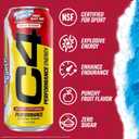 C4 Energy Drink, Hawaiian Punch Fruit Juicy Red, Carbonated Sugar Free Pre Workout Performance Drink with no Artificial Colors or Dyes, 16oz Pack of 12 (EXP 08/13/26)