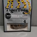 DOK TigerToes Premium Non-Slip Dog Socks for Hardwood Floors - Extra-Thick Grip That Works Even When Twisted - Prevents Licking, Slipping, and Great for Dog Paw Protection (Cool Caramel, Large)