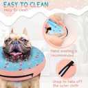 Supet Inflatable Dog Cone Collar Alternative After Surgery, Dog Neck Donut Collar Recovery E Collar for Neuter, Soft Pet Cone for Small Medium Large Dogs (Blue)