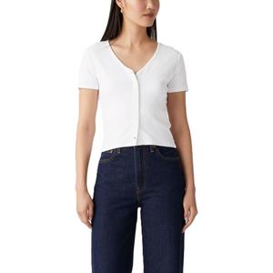 Levi's Women's Muse Short Sleeve Tee Shirt (White, XS)