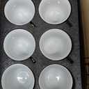 Set of 6 Tea Cups and Saucers Tea Party Decorations Floral Porcelain 5.4 oz British Gift for Women Birthday Party, Church, and Mother's Day (Stylish Style)