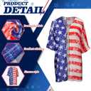 4th of July Outfits for Women with American Flag Kimono Cover up and Accessories for Independence Day Celebration, Medium