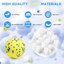 3PCS Dog Balls, Indestructible Dog Toys with Bell, Tennis Balls for Aggressive Chewers, Dog Teething Chew Toys for Small/Medium/Large Breeds(3 Inch)