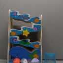 Melissa & Doug Rollables Wooden Ocean Slide Infant and Toddler Toy (5 Pieces) - FSC Certified