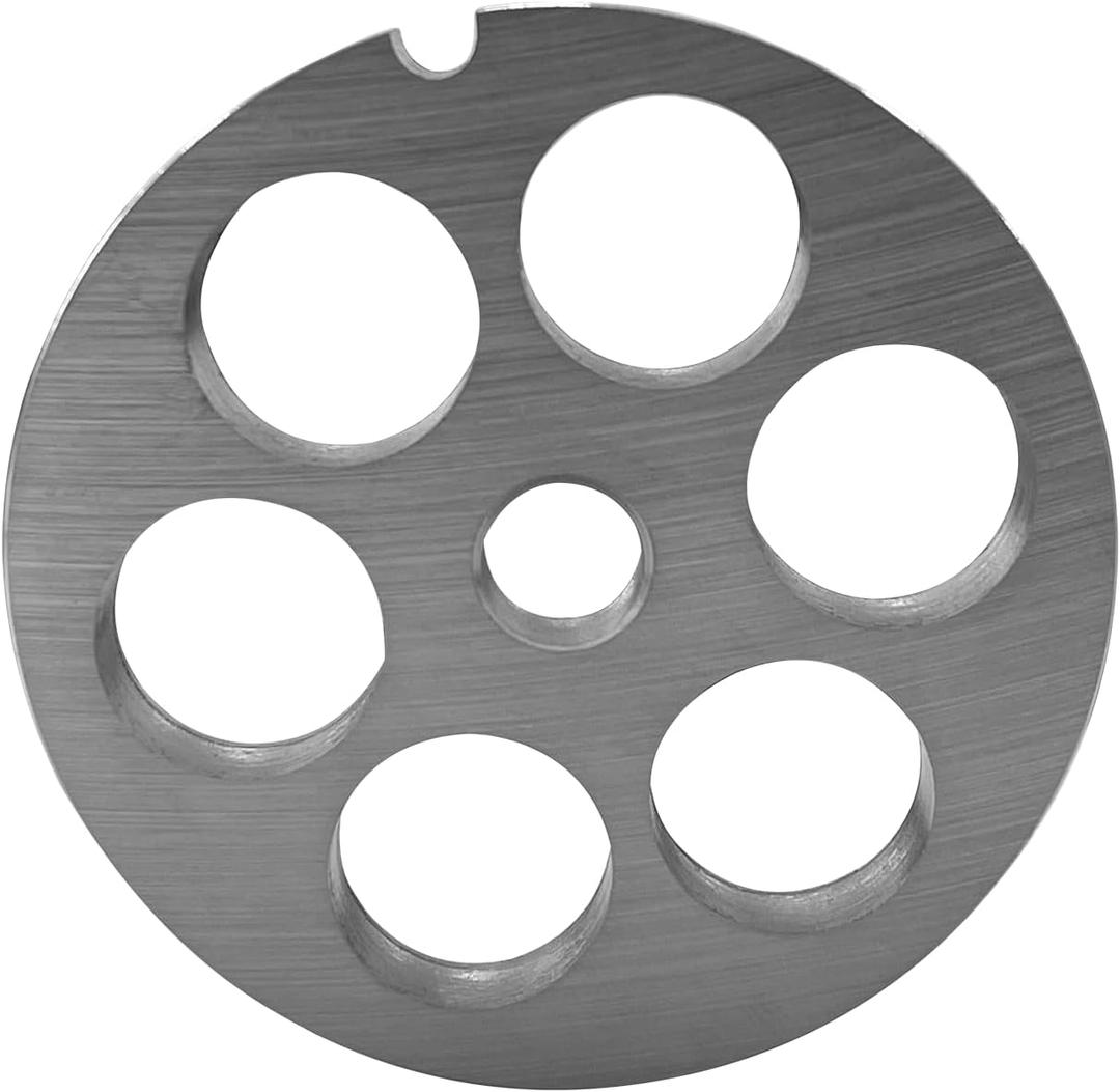 #12 Stainless Steel Meat Grinder Plate Discs Blades Compatible with FGA Food Chopper and Hobart, Cabelas, Weston, LEM, MTN Meat Grinders,Cutting Disks Heavy Duty (18/25 Hole Plate)