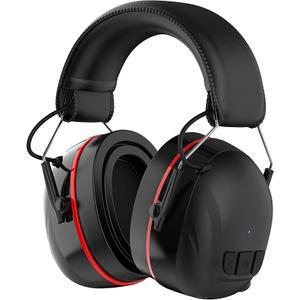 Qozybuds Bluetooth 6.0 Hearing Protection Headphones with 120H Working Time, 30dB SNR, Superior Stereo Sound Quality, Larger Buttons for Easy Operation, Safety Ear Muffs for Lawn Mowing, Workshops