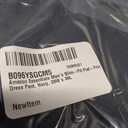 Amazon Essentials Men's Slim-Fit Flat-Front Dress Pant (Black)