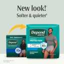 Depend Fresh Protection Adult Diapers, Incontinence Underwear for Men, Disposable, Maximum, Small/Medium, Grey, 80 Count (2 Packs of 40)