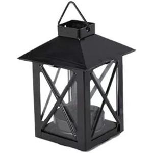 1 Pcs Vintage Black Metal Mini Decorative Candle Lanterns Tealight Candle Holder Farmhouse Candleholders Decor Led Tea Light Candleholder Decoration