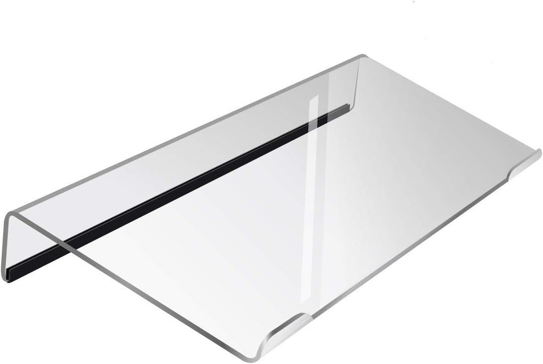 Refrze Computer Keyboard Stand PC Keyboard Stand,Titled Keyboard Stand,Clear Acrylic Keyboard Tray Holder for Easy Ergonomic Typing and Working at Home and Office Upgraded Version