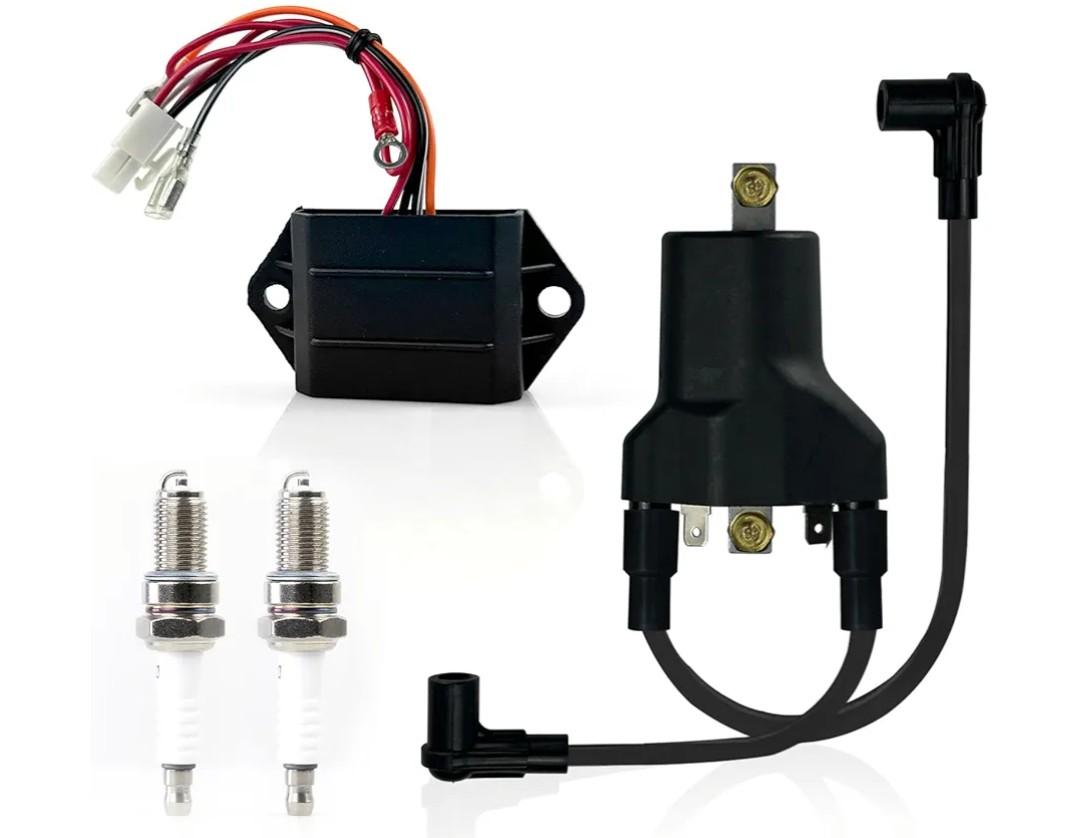 Ignition Coil AC CDI Ignitor Spark Plugs For EZGO Golf Cart 4 Cycle Gas 1996-1998 26652-G01 72562-G01