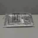 LemonRoad 6 Pack Silver Serving Trays 13.8 x 8.7 Inch Stainless Steel Dinner Trays Engraved Mirror Decorative Tray Silver Platters for Whiskey Charcuterie Snacks Desserts Fruits