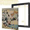 24x30 Canvas Frame for 0.6-0.9" Deep Canvas Painting, DIY Metal Floater Frame, Floating Frames for Art Prints Artwork (24"x30", Black)