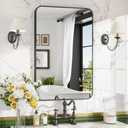 30"x36" Matte Black Bathroom Mirror, Rectangle Vanity Mirror for Over Sink