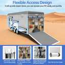 Windproof RV Cover for 33' -35' Travel Trailer Cover, Upgraded 8 Layers Top UV Resistant Motorhome Toy Hauler & Camper Cover with 4 Tire Cover & Tongue Jack Cover Extra Windproof Ropes