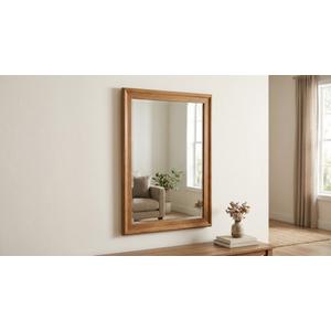 Wooden trim large mirror size: 24" x 36"