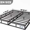 RLDVAY 5 inch Low Profile Queen-Size Box-Spring Only, Heavy Duty Metal with Fabric Cover, Easy Assembly, Non Slip, Noise Free