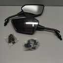 ATV Mirror, Side Rearview Mirrors for Bike Motorcycle ATV Scooter Cruiser with 8mm 10mm Bolt, 7/8" Handle Bar Mount Clamp Compatible with Suzuki Yamaha Honda Kawasaki Victory and More