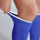 YAGAXI Men's Baseball Soccer Softball Knee-High Socks - 2 Pairs Compression Multi-sport Tube Athletic Socks for Youth & Adult (Blue, M)