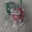 Christmas Fuzzy Dice for Car Rear View Mirror, Embroidered Santa and Tree Design Hanging Decorations, Red Green Plush Dice Ornaments for Car, Indoor or Outdoor Holiday Decor Pair