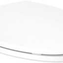 KOHLER 20110-0 Brevia, Slow Close Toilet Seat, Elongated Toilet Seat, Grip-Tight Bumpers Quick-Attach Hardware, White