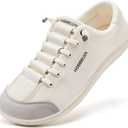 HOBIBEAR Barefoot Minimalist Shoes Womens Mens | Zero Drop | Wide Width Canvas Slip-on Shoes(Light Grey, Women 6.5/ Men 5.5)