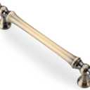 Asidrama 10 Pack 5 Inch(128mm) Brushed Antique Brass Kitchen Cabinet Handles, Cabinet Pulls Kitchen Cabinet Hardware for Cupboard Drawer Pulls (5" Hole Center)