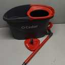 O-Cedar EasyWring Microfiber Spin Mop, Bucket Floor Cleaning System, Red, Gray, Standard