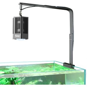 hygger 60W Aquarium Light Full Spectrum RGB COB LED Clip On Fish Tank Grow Light with Mounting Bracket Compatible with Timer Smart Plug for Low-to-High Light Demanding Aquatic Plants