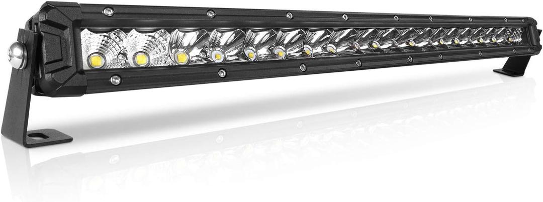 22 Inch LED Light Bar Single Row Flood & SpotBeam Combo 20000LM Off Road LED Light Bar Driving Light for Pickup SUV ATV UTV Truck Roof Bumper