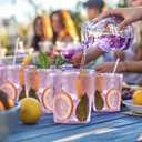 Liacere Plastic Drinking Glasses (Set of 12) 14 oz Purple Plastic Glasses ColorsKitchen Water Glasses Cup, Bar Tumbler Glassware Set for Beer, Juice, Cocktail, Whiskey, Milk for Valentines Day