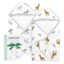Momcozy Best Wishes Baby Towel with Hooded-Original Design Baby Towel Set -Soft & Absorbent- Shower Gifts or Bath Essential for Infant, Newborn, Toddler (Bravery Buddies)