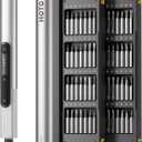 HOTO SNAPBLOQ S-A01 3.7V Electric Screwdriver with 56 Bits & 3 Torque Settings, Precision Screwdriver Set, 250RPM, LED Light, Lock Pick Set, Repair Tool Kit for Electronics, Door Bell, Watch