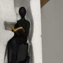 Home Decorative Reading Women Girl Statue Bookends Elegant Resin Bookshelf Room Office Desk Decor,Paper Weights, Book Ends,Bookend Supports, Book Stoppers, Set of 2 (Black and White)