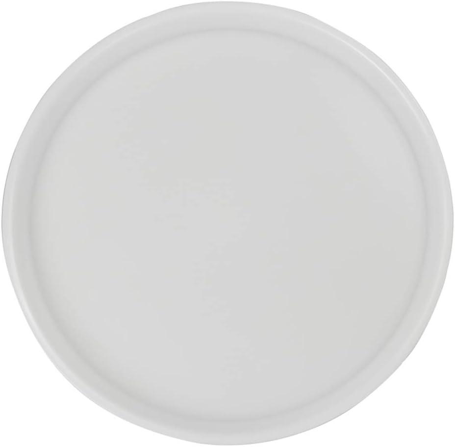 Saedy White Plastic Fast Food Trays, Round Serving Trays(4 Packs)