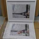 11x14 Picture Frames set of 3, Made of Glass and White Wooden Photo frame - Displays 8x10 Picture with Mat or 11 x 14 Poster without Mat, Wall Collage Frame set