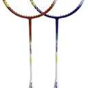 Badminton Racket Set - Lightweight Aluminum Head Rackets with Steel Shaft, Feather Shuttlecocks, Durable Carrying Case - Perfect for Outdoor Games, Adults, Kids, and Family Fun, Set of 2
