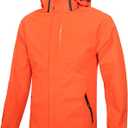 Hikevitang Men's Lightweight Waterproof Rain Jacket,Shell Hooded Outdoor Raincoat Hiking Windbreake jacket, Large