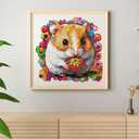 Qiuenisray Wooden Jigsaw Puzzles 500 Pieces-Hamster,16.5x16.9in,Royal,Wooden Puzzles for Adults,Unique Shape Animal Adult Puzzles,Irregular Wood Puzzles Best Gift for Adults and Kids Family Game