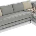 Clear L Shape Couch Cover 131" x 74" x 41" Thick Heavy Duty Waterproof Shield Vinyl Sofa Covers for Sectional Couch Sofa for Pets Prevent Scratch by Dogs Cats, Right