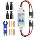 Solar Panel Disconnect Switch, CGELE 32 Amp DC 500V Breaker Box PV Disconnect Switch Miniature Circuit Breaker with IP65 Waterproof Box-Upgrade