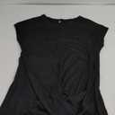 Jescakoo Women's Short Sleeve Round Neck T Shirt Front Twist Tunic Tops Casual Loose Fitted S