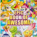 Crayola Epic Book of Awesome Coloring Book (288pgs), Animal Coloring Pages, Glitter Stickers, Travel Activity, Gift for Kids, Ages 3+