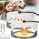 KILSACO Flea Trap for Inside Your Home 2 Packs - Premium Electric Flea Traps, Natural and Child-Friendly Indoor Flea Control for Home & Garage with 5 Glue Disc Refills and 5 Lightbulbs (Gray)